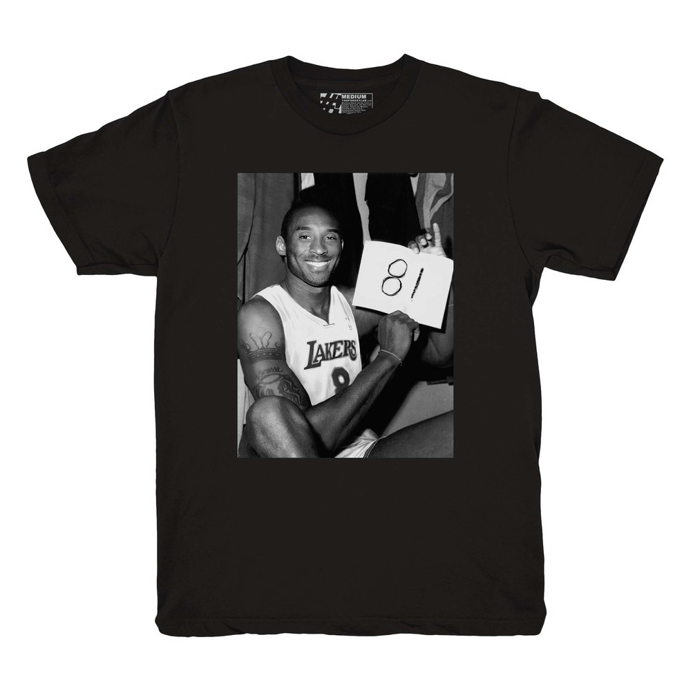 Kobe Bryant 81 Black Mamba 81 point game T-Shirt Los Angeles Lakers